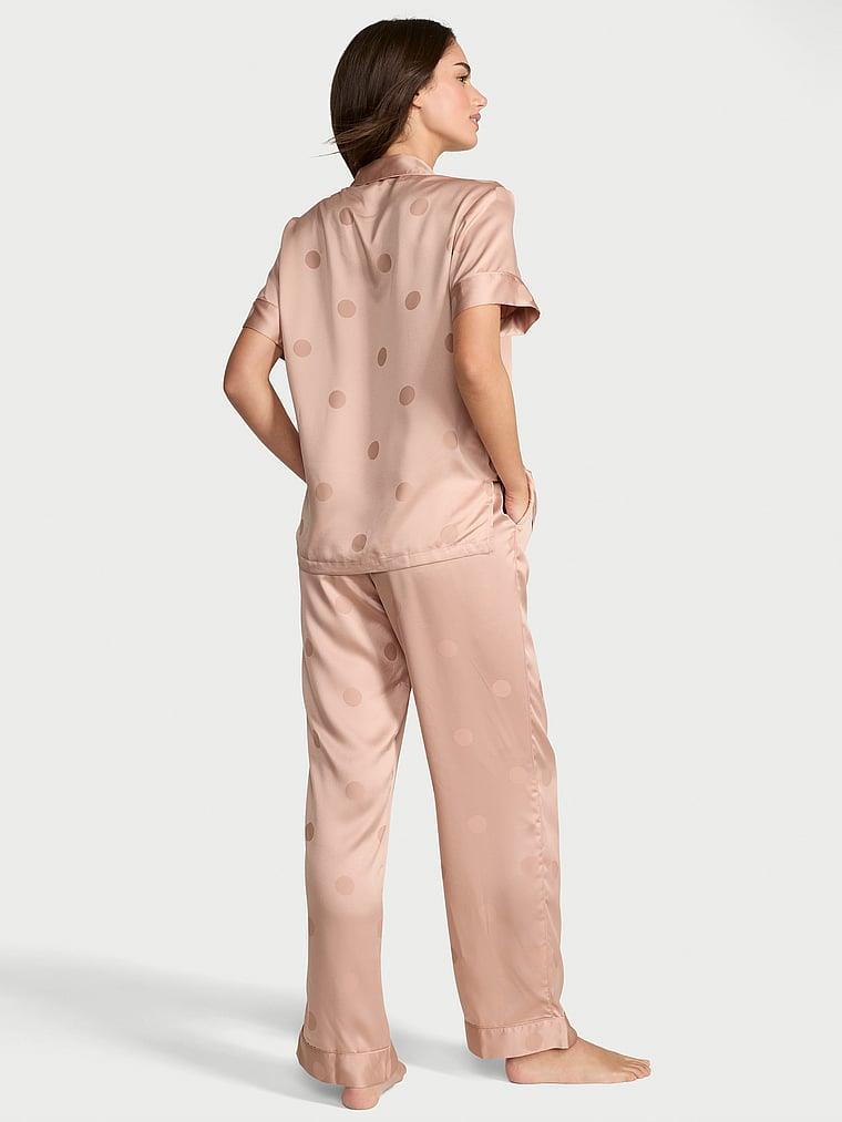 Saten Kısa Kollu Pijama Takimi arka görünümü