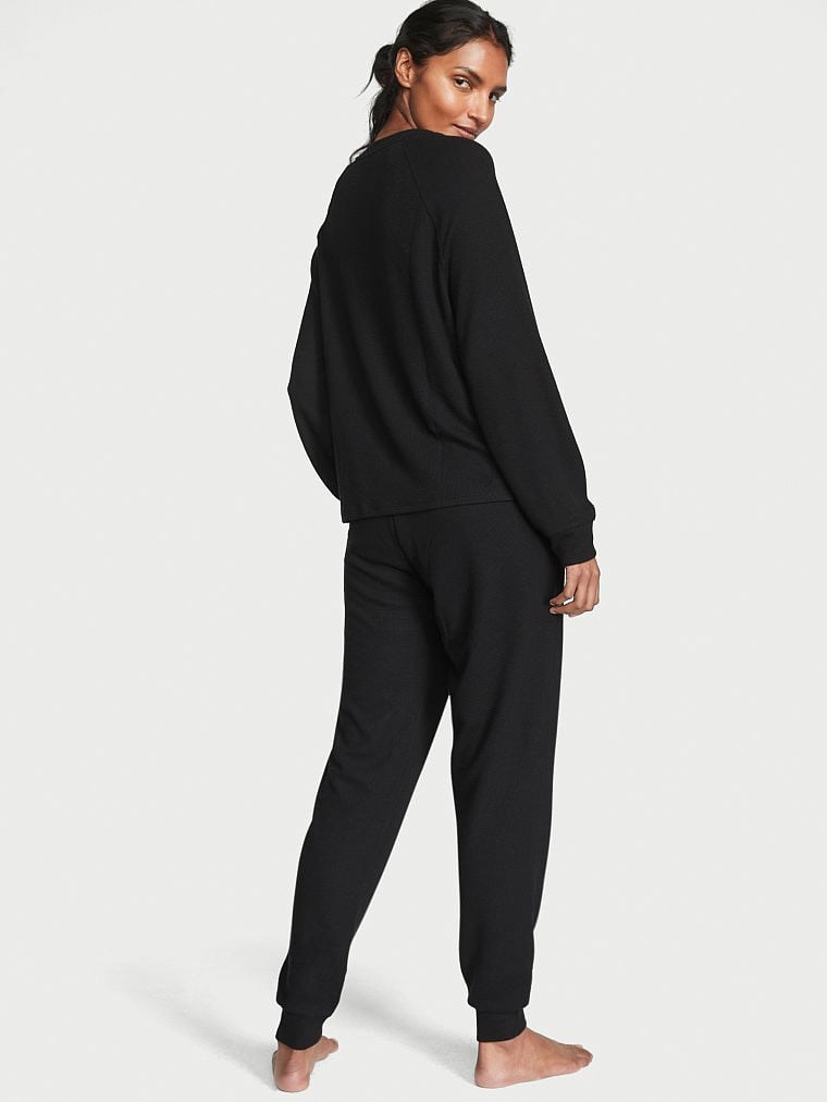 Glow Waffle Henley Jogger Takimi arka görünümü