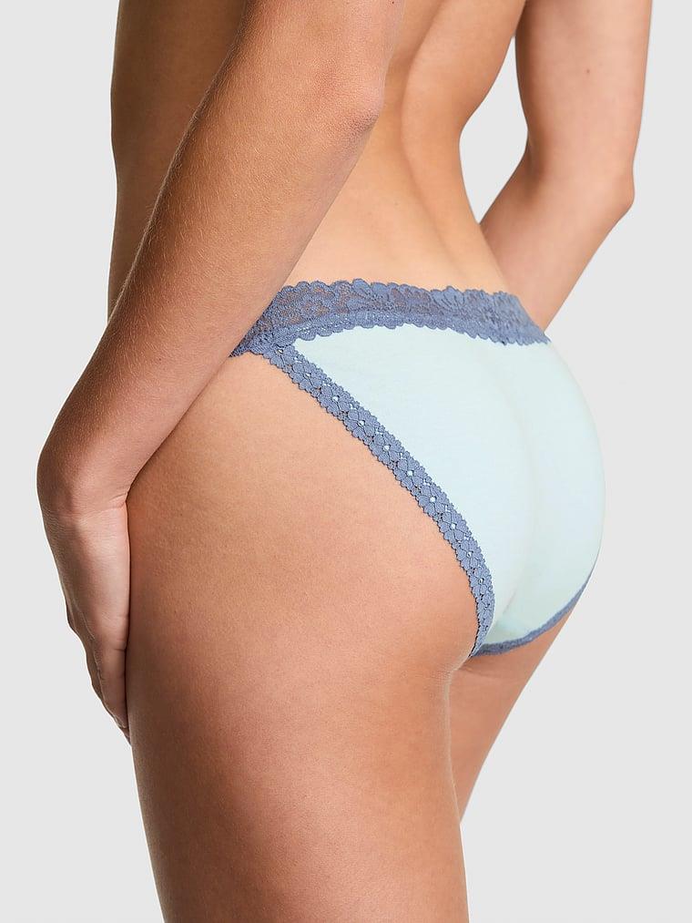 Pink Dantelli Pamuklu Bikini Kulot arka görünüm
