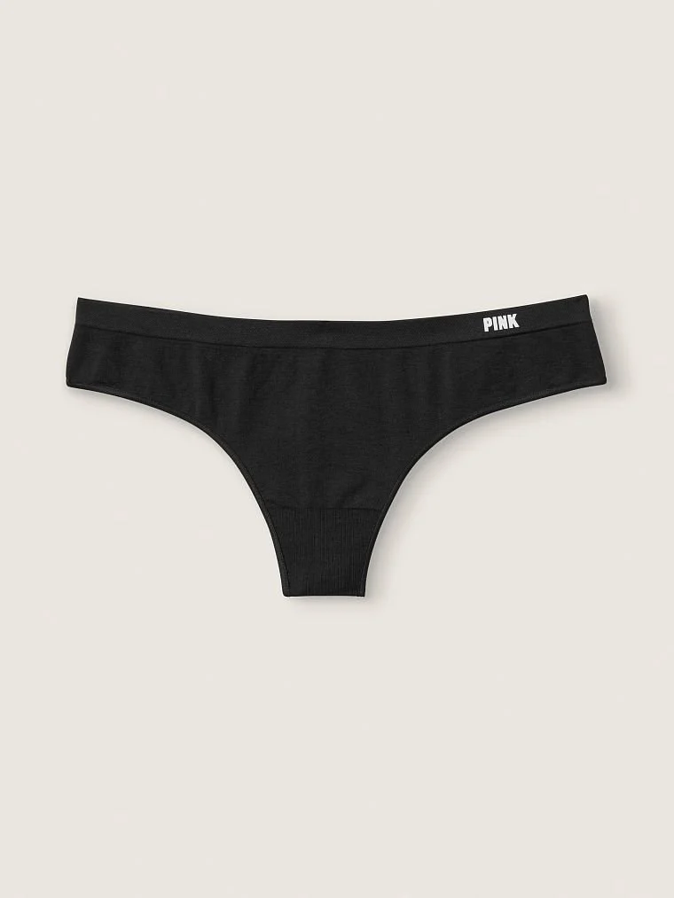 Pink Seamless Tanga Kulot arka görünüm