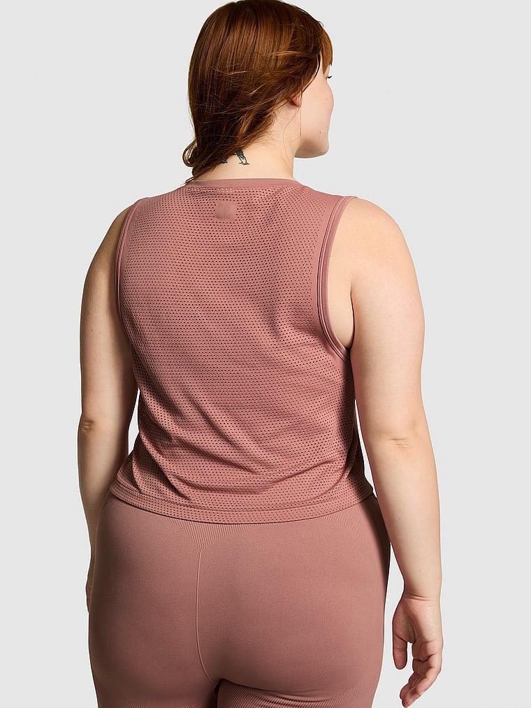 Pink Seamless Dokumlu Atlet arka görünüm