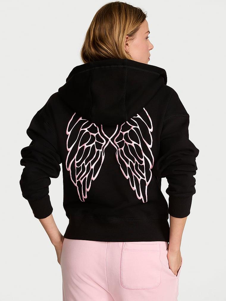 Klasik Fermuarli Kapusonlu Sweatshirt arka görünümü