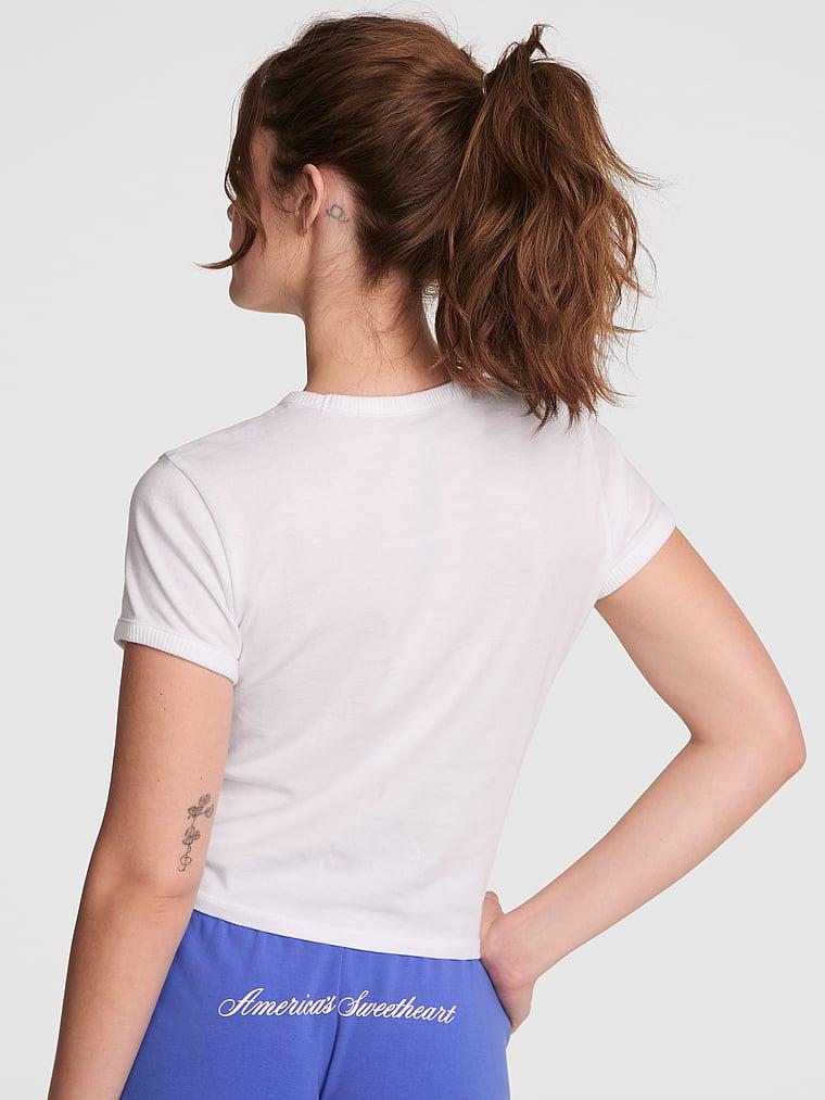 Pink Retro Cotton Tee arka görünümü