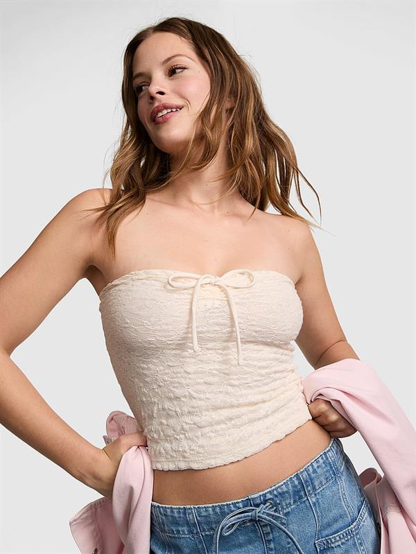 Pink Pink Base Dantelli Bluz