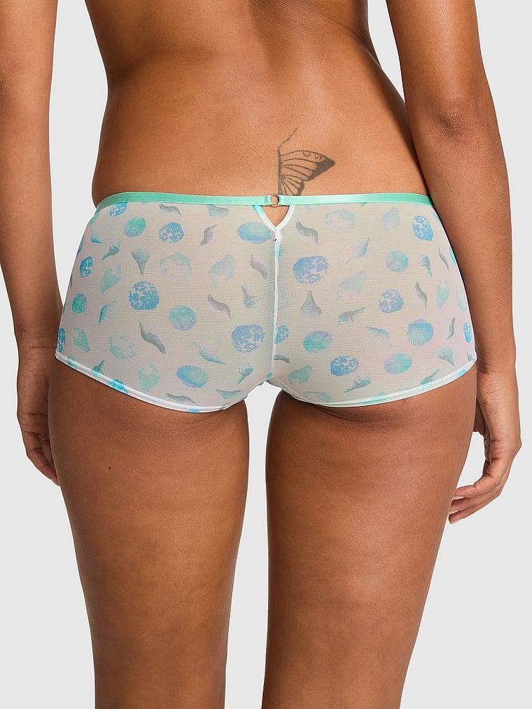 Pink Transparan Boyshort Kulot arka görünüm