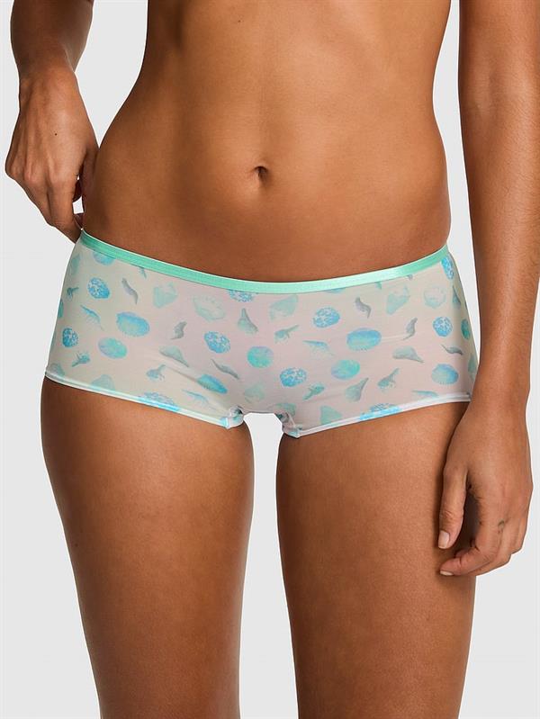 Pink Transparan Boyshort Kulot ön görünüm