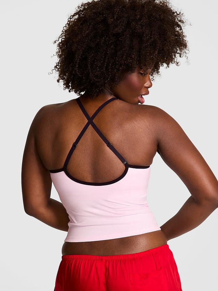 Pink All Day Pamuklu Halter Yaka Ust arka görünümü