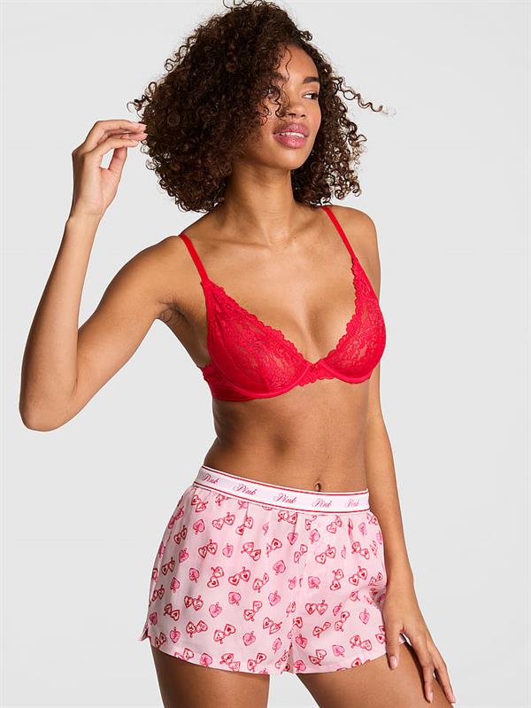 Pink Ipeksi Pijama Sortu ön görünüm