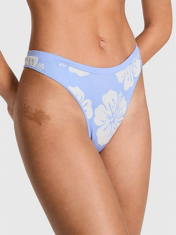 Pink Seamless Derin Bacak Kesim Tanga ön görünüm