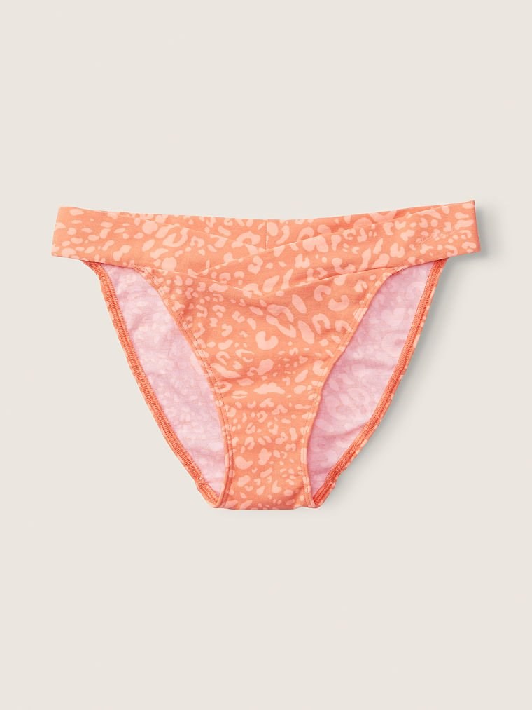 Pink Capraz Bel Bantli Pamuklu Bikini Kulot arka görünümü