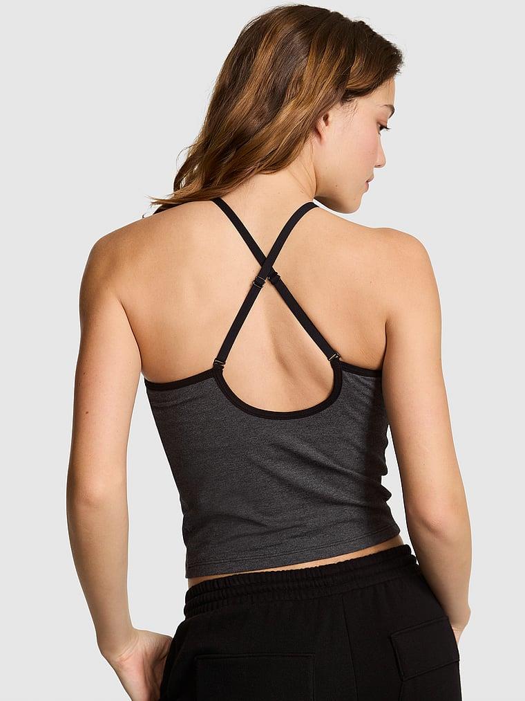 Pink All Day Pamuklu Halter Yaka Ust arka görünüm