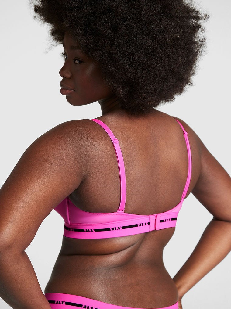 Victorias S Secret Pink Wear Everywhere Hafif Astarli Balensiz Sütyen arka görünümü