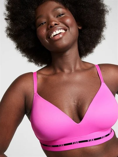 Victorias S Secret Pink Wear Everywhere Hafif Astarli Balensiz Sütyen ön görünüm