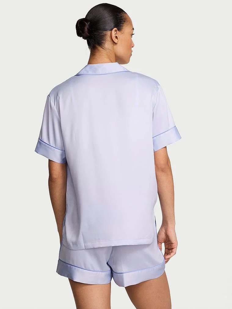 Saten Kısa Pijama Takimi arka görünüm