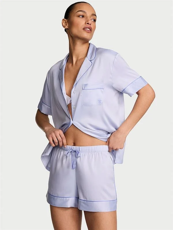 Saten Kısa Pijama Takimi ön görünüm