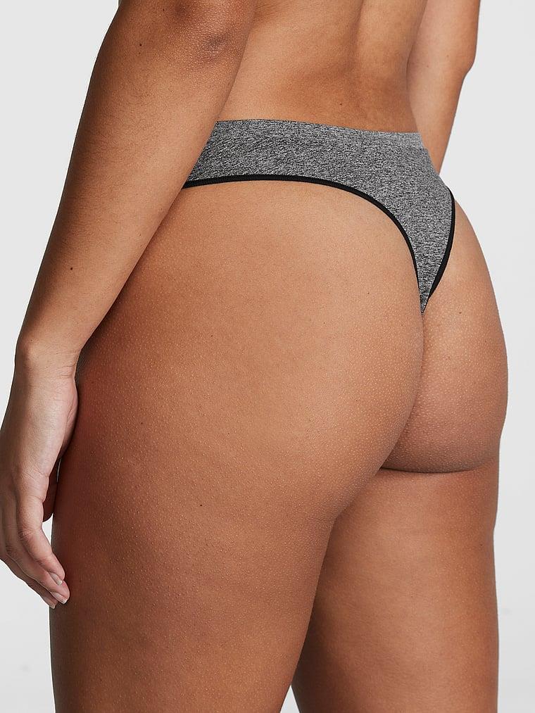 Pink Seamless Derin Bacak Kesim Tanga arka görünüm