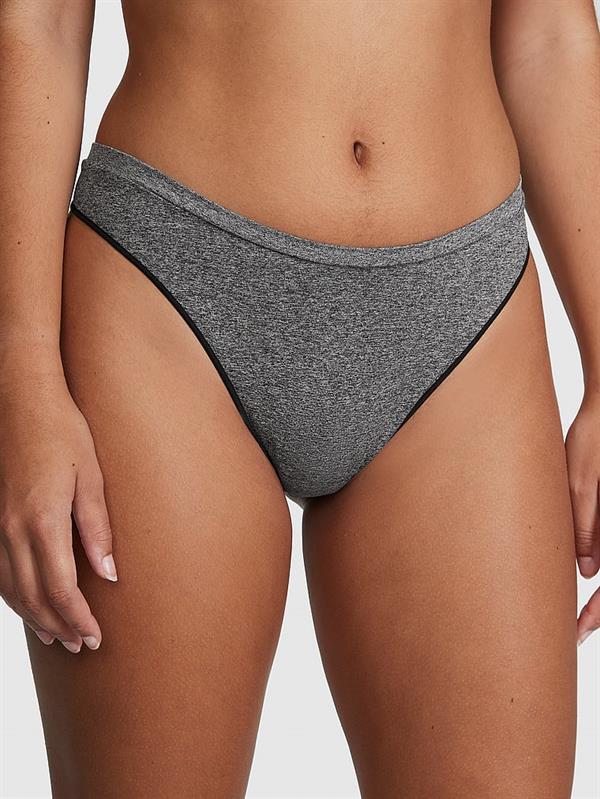 Pink Seamless Derin Bacak Kesim Tanga ön görünüm