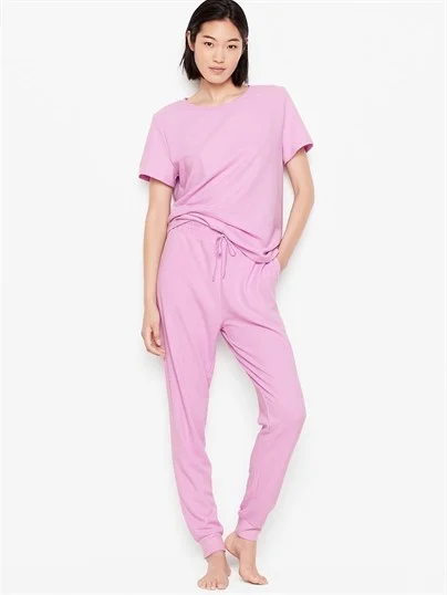 Victorias Secret Glow Waffle Tisort Ve Jogger Seti