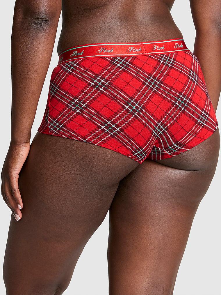 Pink Logolu Pamuklu Boyshort Kulot arka görünümü