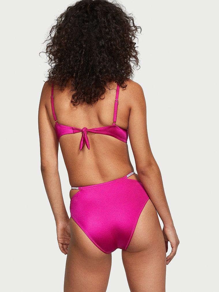 Very Sexy Işıltılı Push Up Bikini Ustu arka görünümü