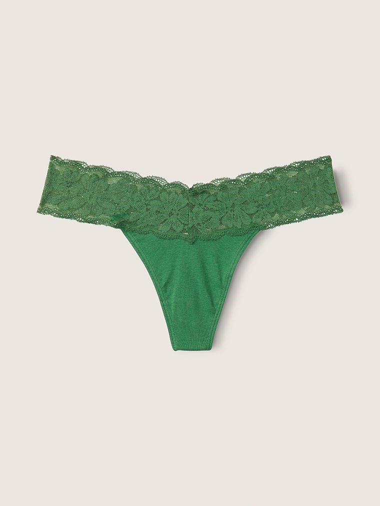 Victorias S Secret Pink Everyday Beli Dantelli Tanga arka görünümü
