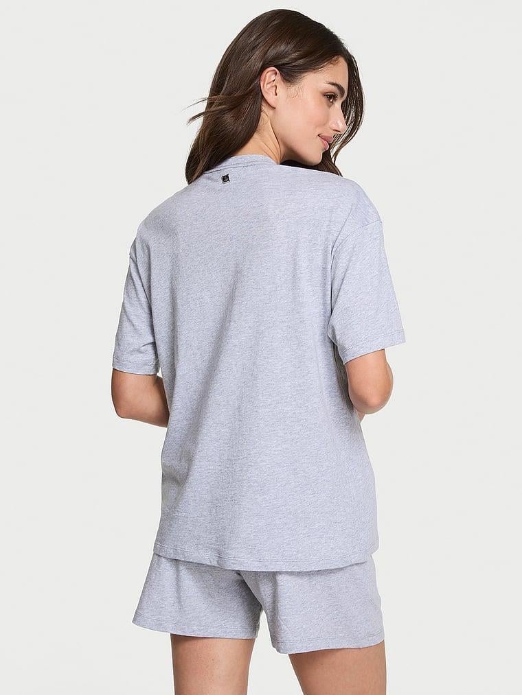 100 Pamuk Kısa Pijama Takimi arka görünümü