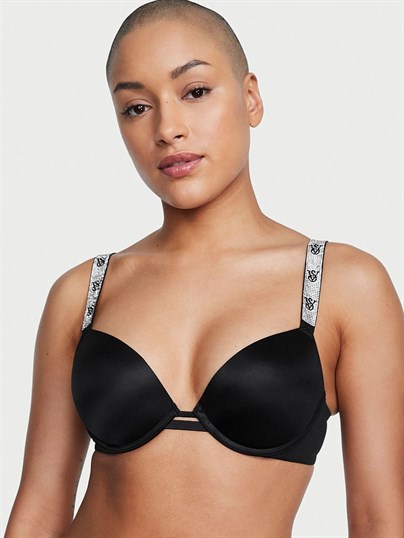 Işıltılı Askili Push Up Sütyen