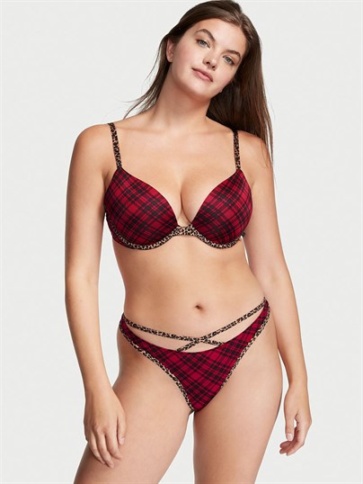 Esnek Pamuklu Strappy Tanga Kulot