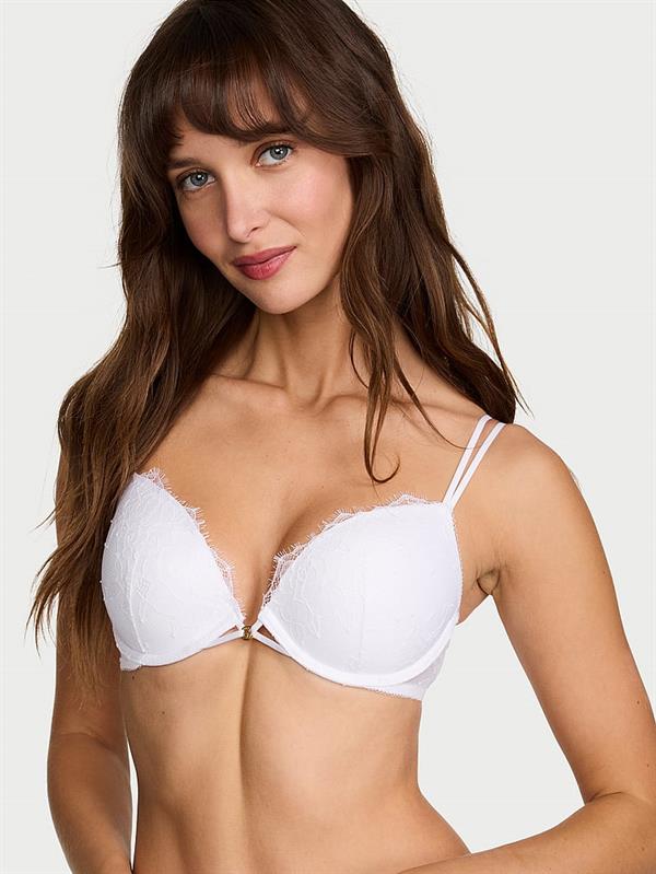 Gul Dantelli Push Up Sütyen