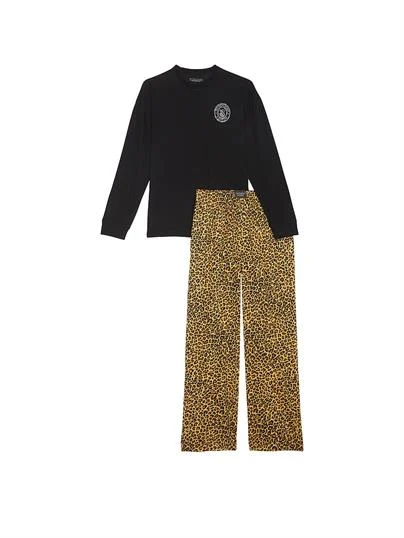 Flanel Uzun Kollu Tisort Pijama Takimi