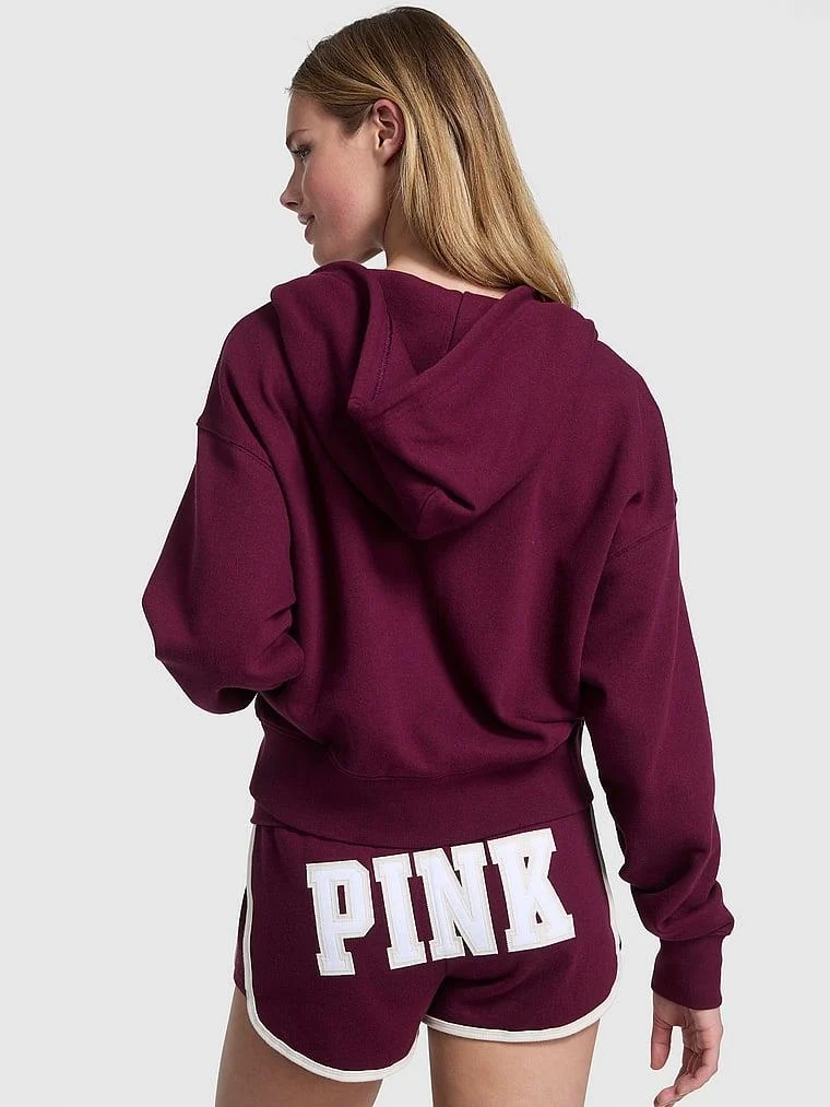 Pink Ivy Terry Dar Kesim Fermuarli Sweatshirt arka görünüm