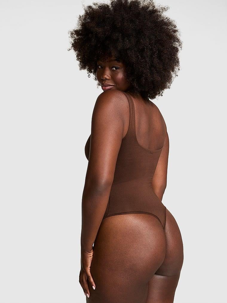 Pink Base Pamuklu Scoop Bodysuit arka görünümü