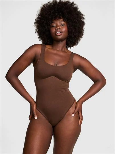 Pink Base Pamuklu Scoop Bodysuit ön görünüm