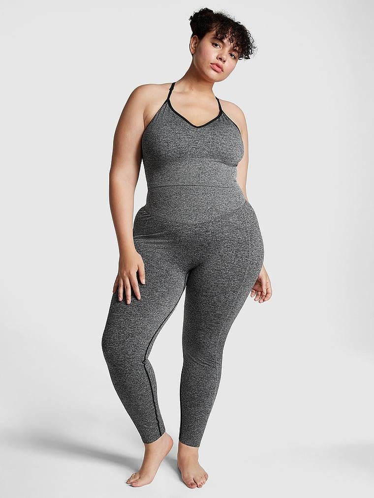 Pink Seamless Longline Sporcu Sütyeni arka görünüm
