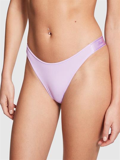 Pink Mikro Logolu Derin Bacak Kesim Kulot