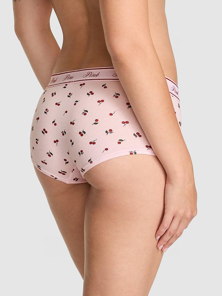 Pink Logolu Pamuklu Boyshort Kulot arka görünüm