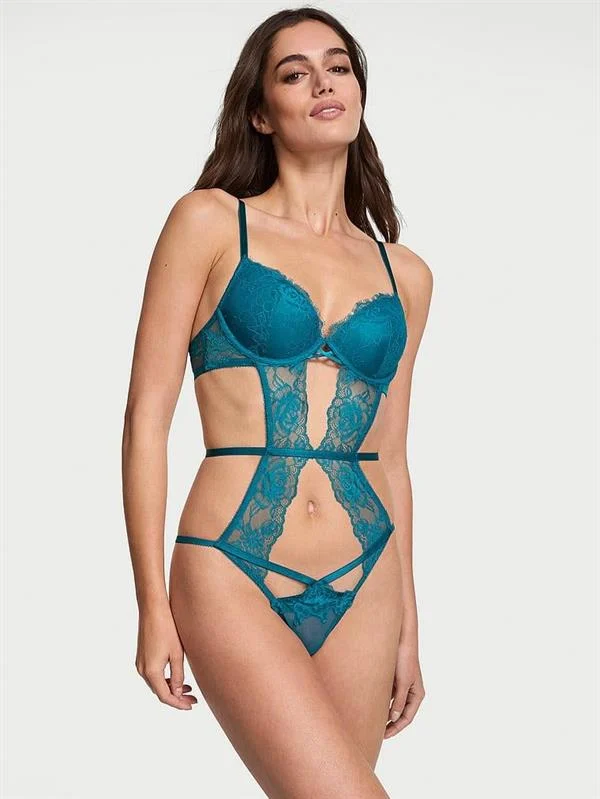 Dantelli Hafif Dolgu Destekli Askili Teddy