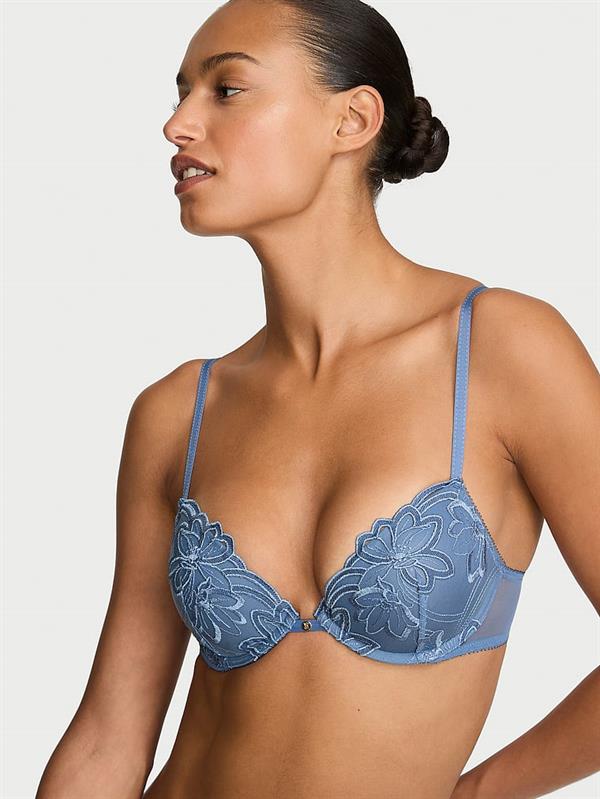 Denim Islemeli Push Up Sütyen ön görünüm