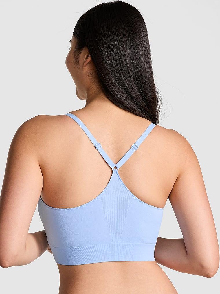 Pink Seamless Scoop Sporcu Sütyeni arka görünüm
