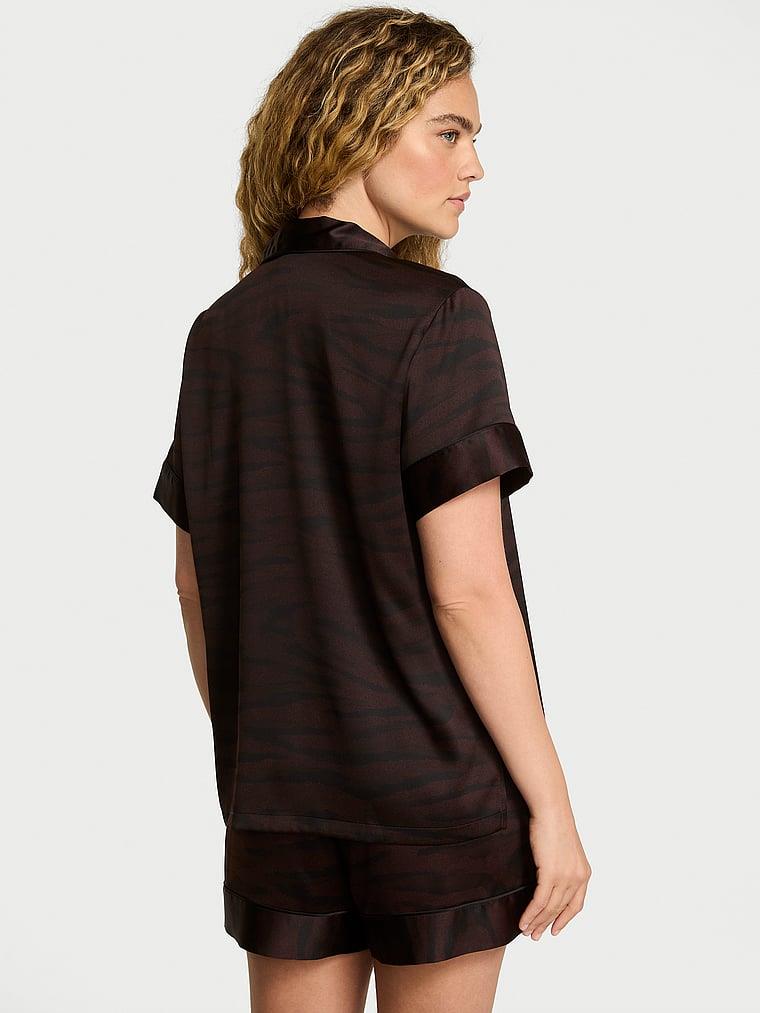 Saten Kısa Pijama Takimi arka görünümü