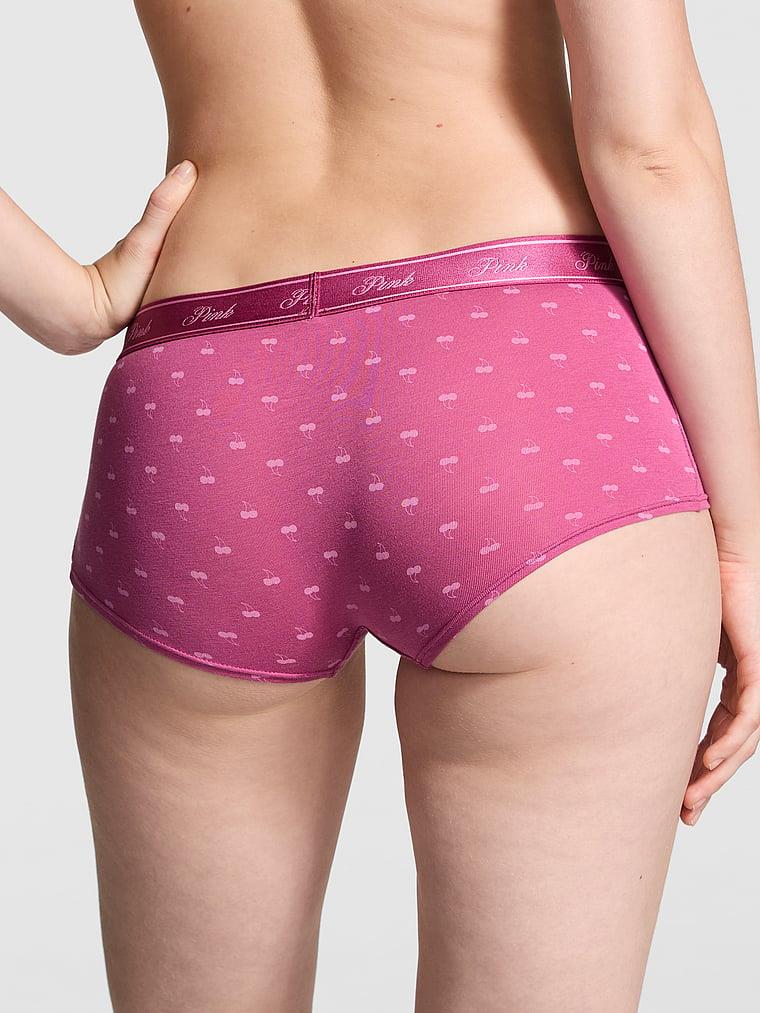 Pink Logolu Pamuklu Boyshort Kulot arka görünümü
