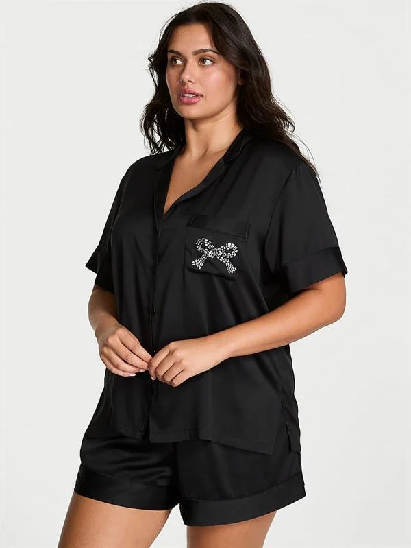 Saten Kısa Pijama Takimi
