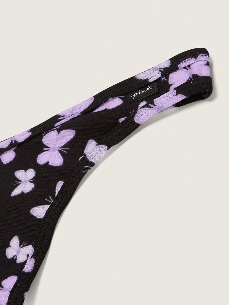 Pink Pamuk Tanga Kulot arka görünüm