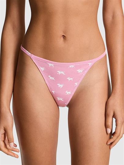 Pink Pamuklu V String Kulot