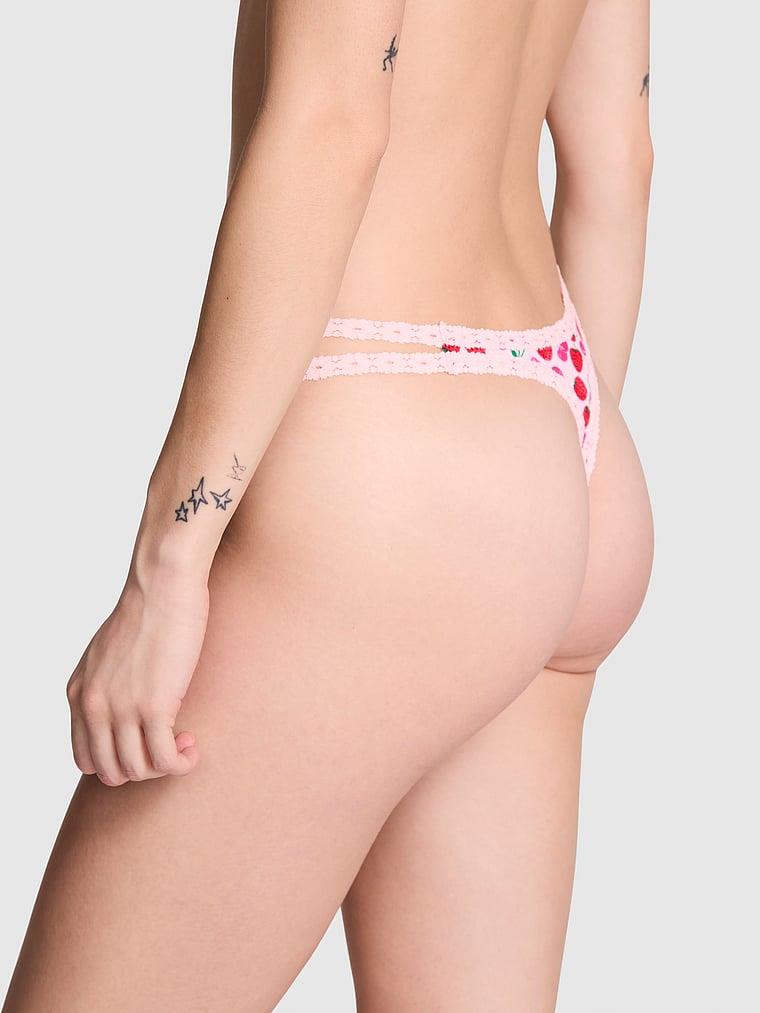 Pink Wink Dantelli Askili Tanga arka görünümü