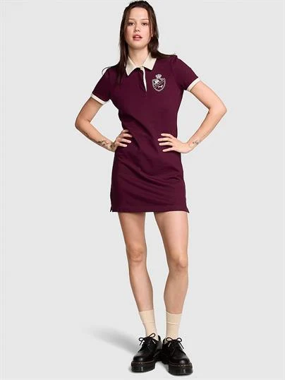 Pink Polo Elbisesi ön görünüm