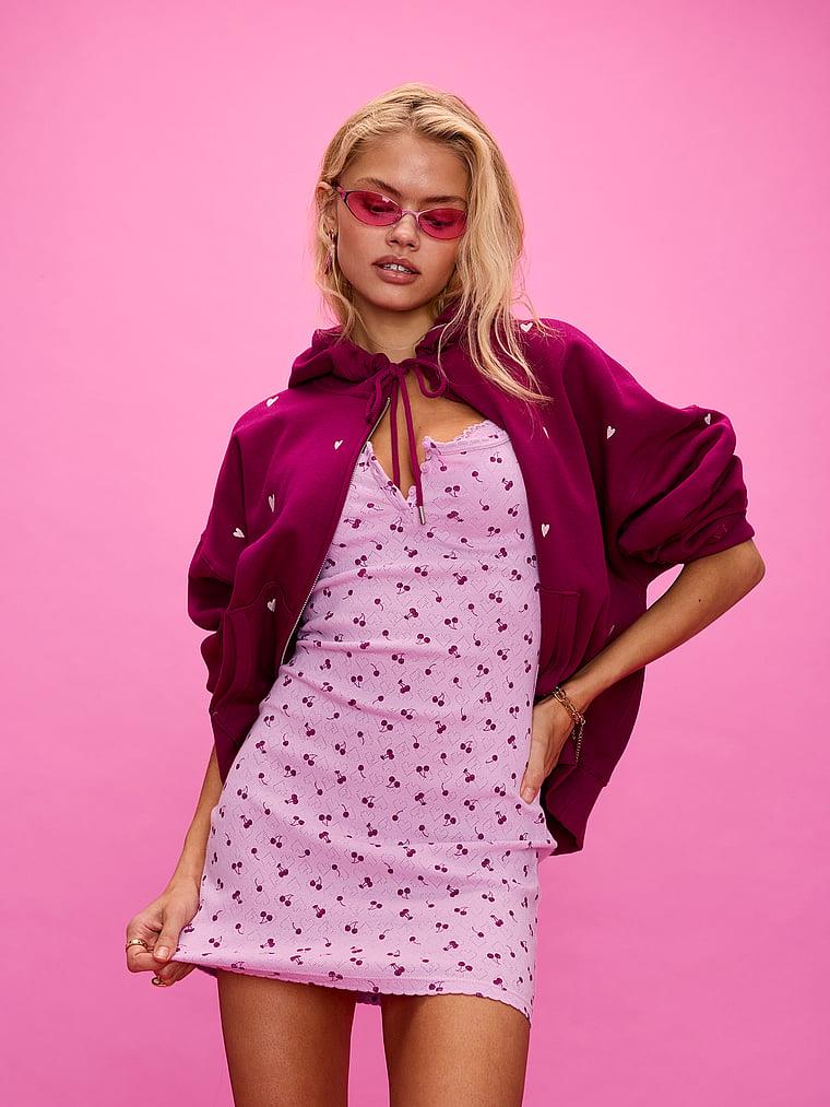 Pink Pointelle Gecelik arka görünümü