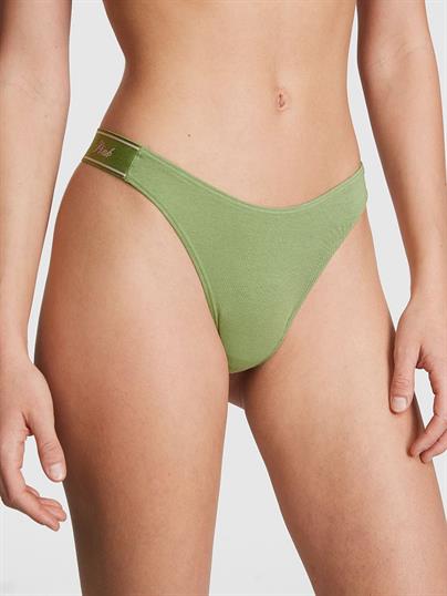 Pink Logolu Pamuklu Scoop Tanga