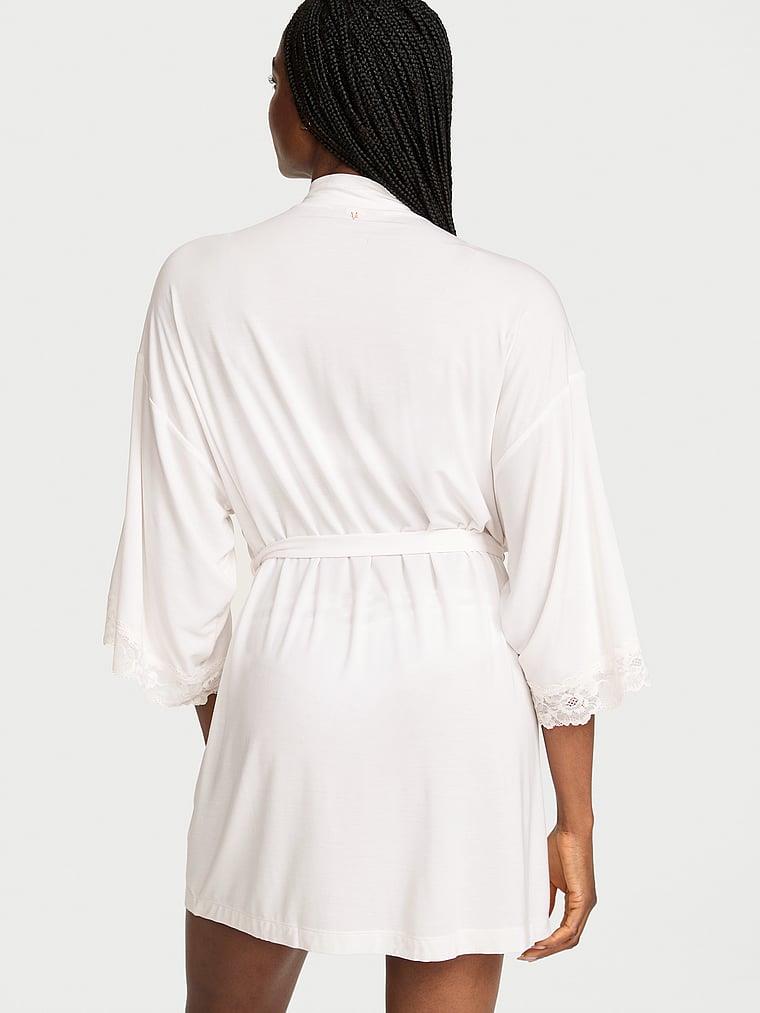 Sosoft Modal Dantelli Bridal Mini Sabahlık arka görünüm