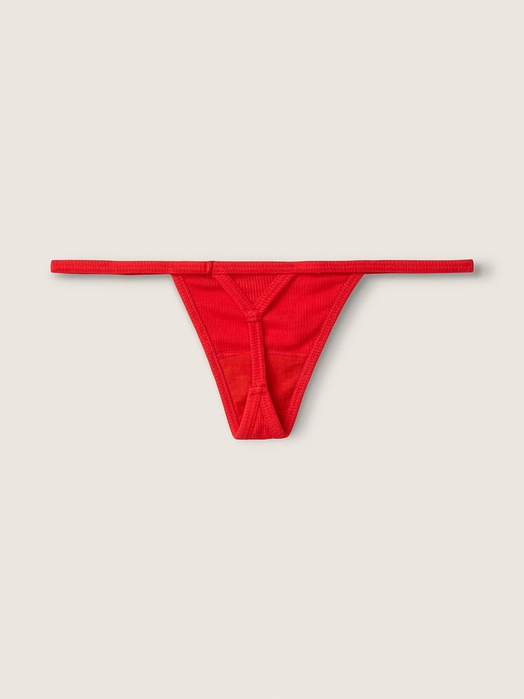 Pink Pamuk V String Kulot arka görünümü